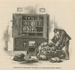 Desinficerende fangeklær i Coldbath Fields Prison av English School