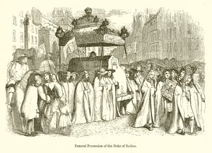 Begräbnisprozession des Herzogs von Rothes