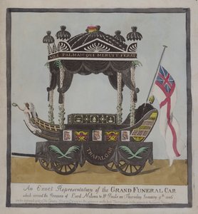 Begravelsesbil som fraktet restene av admiral Lord Nelson til St Paul