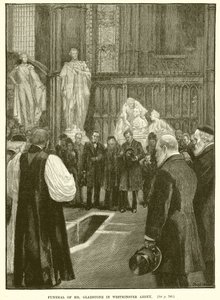 Begravelse av Mr. Gladstone i Westminster Abbey av English School