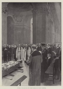 Begravelse til avdøde Sir John Everett Millais i St Paul