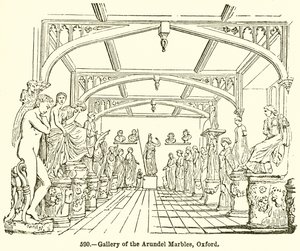 Galleri med Arundel-marmorene, Oxford (gravering) av English School