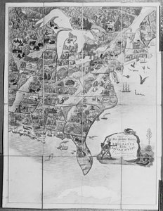 Game of the Star-Spangled Banner eller Emigranter til USA, ca. 1840 av English School