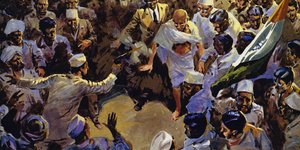 Gandhi ble myrdet i 1948 av en fanatisk hindu av English School