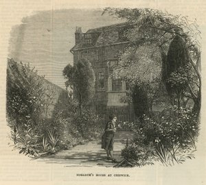 Hage ved huset til William Hogarth av English School