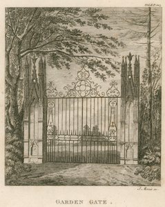 Hageport ved Strawberry Hill, Twickenham, London av English School