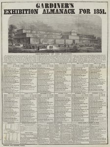 Gardiners utstillingsalmanakk for 1851 av English School