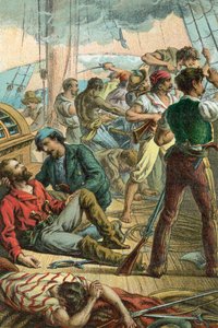 Garibaldi såret om bord på "Scano Pilla" av English School