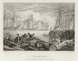 Gateshead før den store eksplosjonen og brannen 6. oktober 1854 av English School