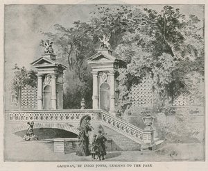 Gateway, av Inigo Jones, som fører til parken, Holland House av English School