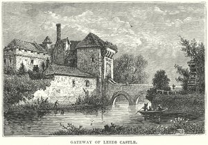 Porten til Leeds Castle (gravering) av English School
