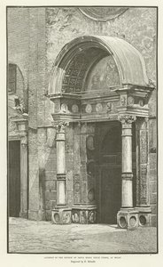 Porten til kirken Santa Maria Delle Grazie, i Milano av English School