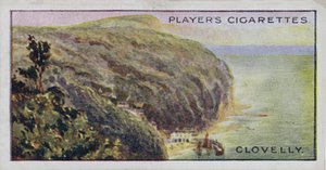 Britiske landskapsjuveler: Clovelly (fargelitografi) av English School