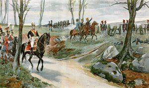 General Drouot og Guard Artillery ved Hanau av English School