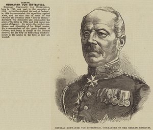 General Herwarth von Bittenfeld, sjef for de tyske reservene (gravering) av English School