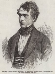 General Pierce, USAs nye president (gravering) av English School