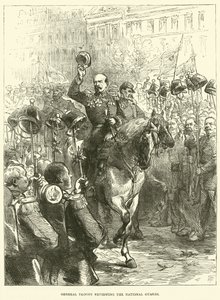 General Trochu gjennomgikk nasjonalgarden, september 1870 av English School