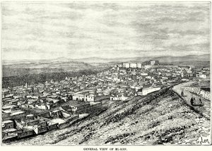 Generelt bilde av El-Kef (gravering) av English School