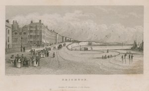 Generell utsikt langs strandpromenaden i Brighton av English School