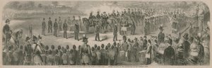 Generell oversikt over scenen i Hyde Park i anledning utdelingen av Victoria Cross av English School