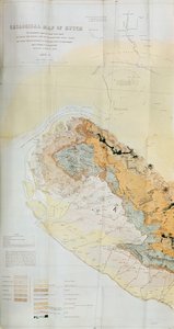 Geologisk kart over Kutch-regionen i India, Geological Survey of India 1868-69