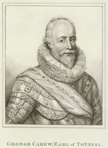 George Carew, jarl av Totness (gravering) av English School