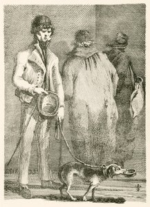 George Dyball, en blind tigger av betydelig beryktethet, og hunden hans Nelson av English School