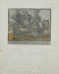 George Frideric Handel, Johann Sebastian Bach, Giuseppe Tartini, Johann Joachim Quantz, Christoph Gluck, Nicolo Jomelli, ca. 1750 (håndfarget gravering) av English School