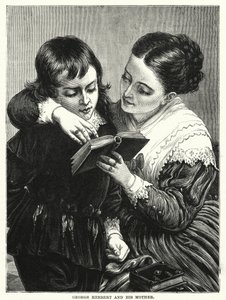 George Herbert og hans mor (gravering) av English School