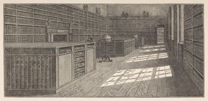 George IIIs bibliotek, The Great (eller West) Library, Buckingham House, fra Frederick Augusta Barnard, Bibliothecae regiae catalogus, bind I av English School