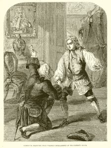 George II., mottar fra Walpole Intelligence of his Fathers Death av English School