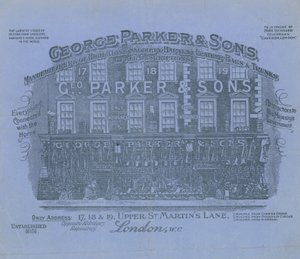 George Parker & Sons-butikk av English School