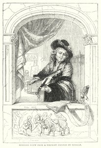 Gerhard Douw fra et portrett malt av ham selv (gravering) av English School