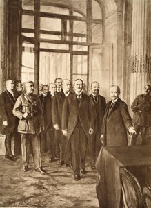 Tyske politikere ved slottet i Versailles, 1919 av English School