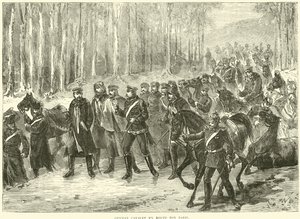 Tysk kavaleri på vei til Paris, oktober 1870 av English School