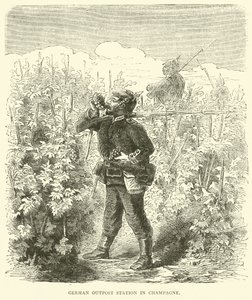 Tysk utpoststasjon i Champagne, september 1870 av English School