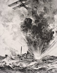 Tysk ubåt bombet og senket 26. august 1915, fra 