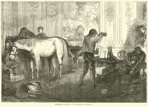 Tyske tropper i et fransk slott, september 1870 av English School