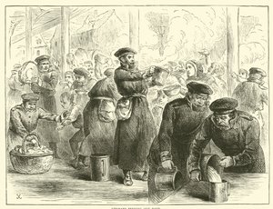 Tyskere som serverer mat, januar 1871 av English School