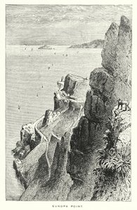 Gibraltar: Europa Point (gravering) av English School