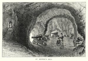 Gibraltar: St George's Hall (gravering) av English School