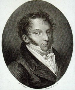 Gioacchino Antonio Rossini (1792-1868) (gravering) av English School