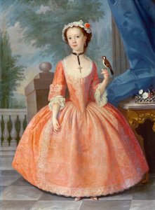 Jente i rosa, ca. 1740-tallet av English School