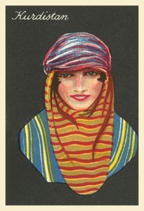 Jenter fra mange land: Kurdistan (fargelitografi) av English School