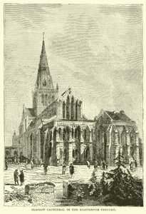 Glasgow katedral på det attende århundre av English School