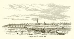 Glasgow fra sør, i 1660 av English School