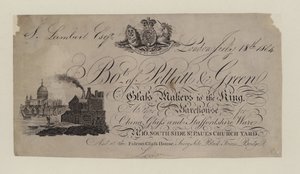 Glassmakere, handelskort av English School