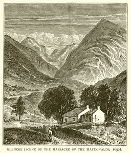 Glencoe (Scene of the Massacre of the Macdonalds, 1692) av English School