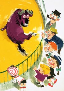 Gnu i en dyrehage av English School