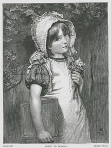 Å gå på skole (gravering) av English School